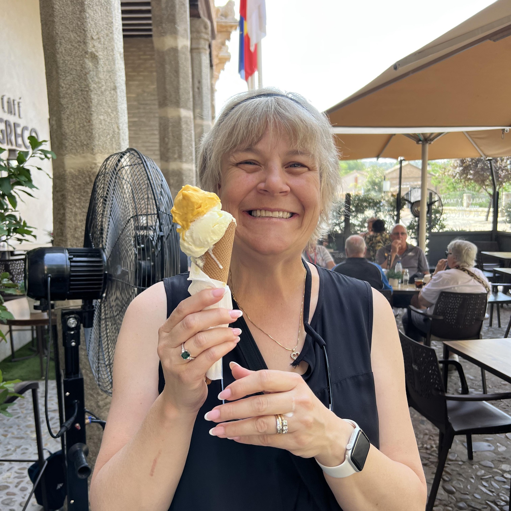 Heather with ice cream — where smiles happen